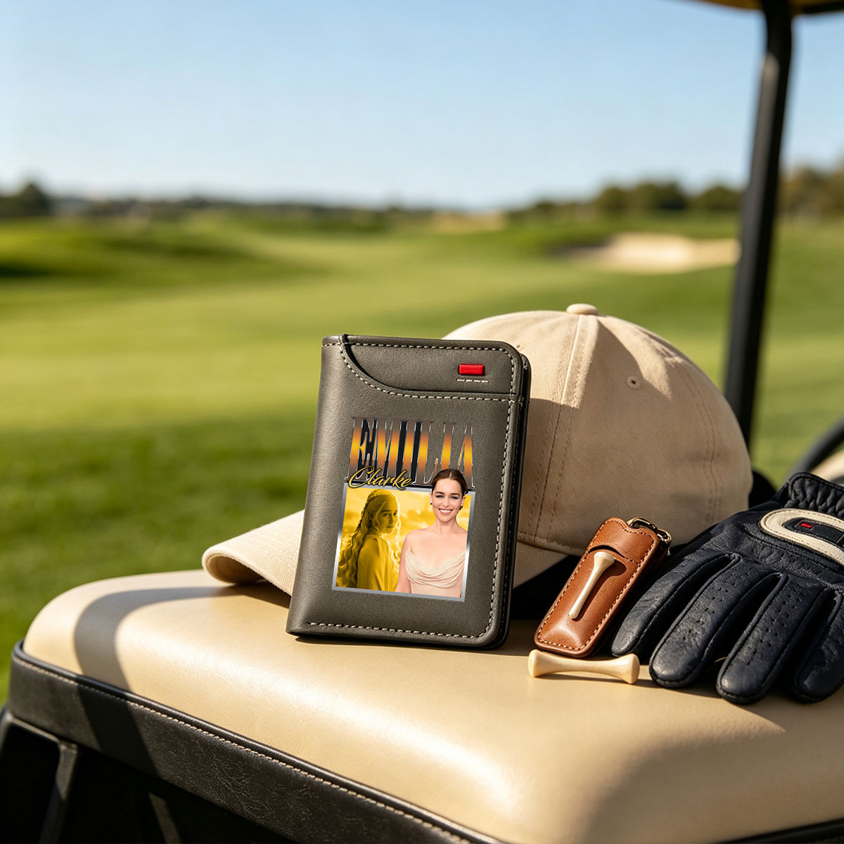 Emilia Clarke as Daenerys Targaryen and Herself - Vertical Style Wallet
