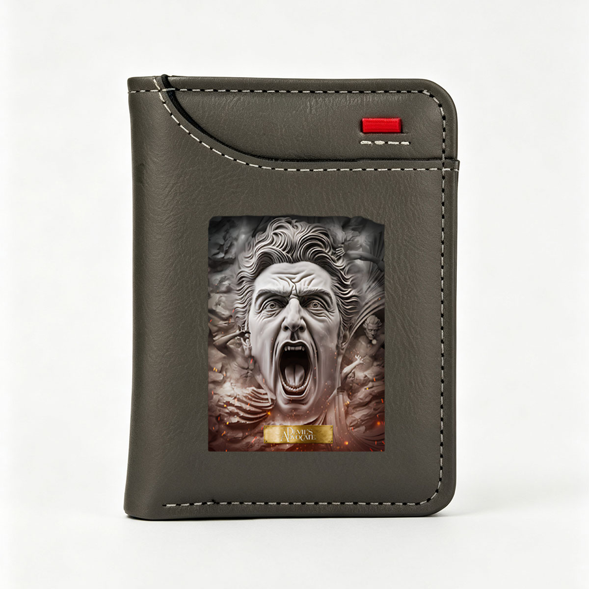 Dumbledore's Advocate: A Dramatic Portrait of Albus Dumbledore in Stone Relief - Vertical Style Wallet