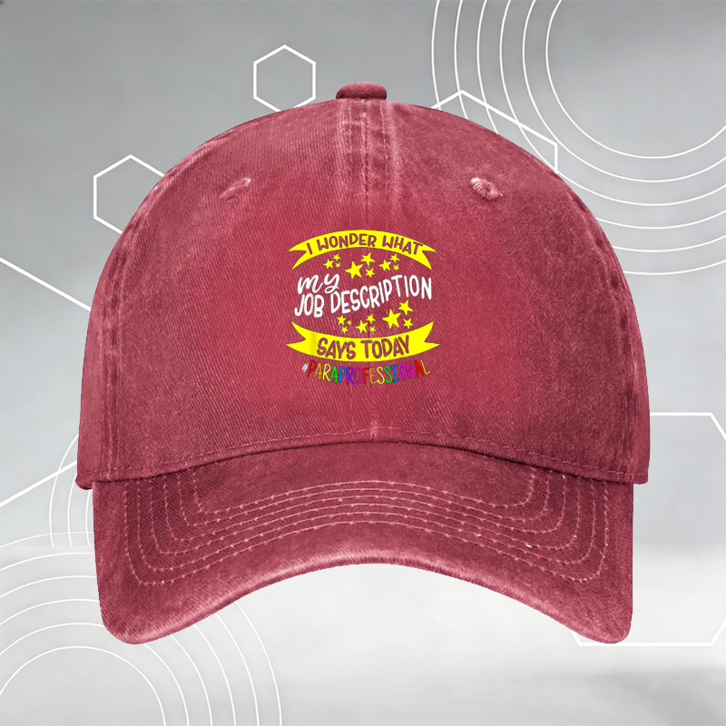 New School Social Worker Baseball Cap with Fun Graphic Print and Slogan 