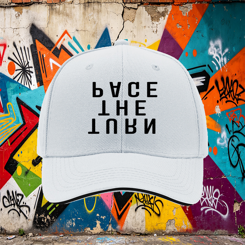 Unisex Classic Sandwich Hat Turn The Page Print Design - Unisex Classic Sandwich Hat for Outdoor Activities, Urban Style, Casual Wear, Perfect for Students, Travelers, and Fashion Lovers