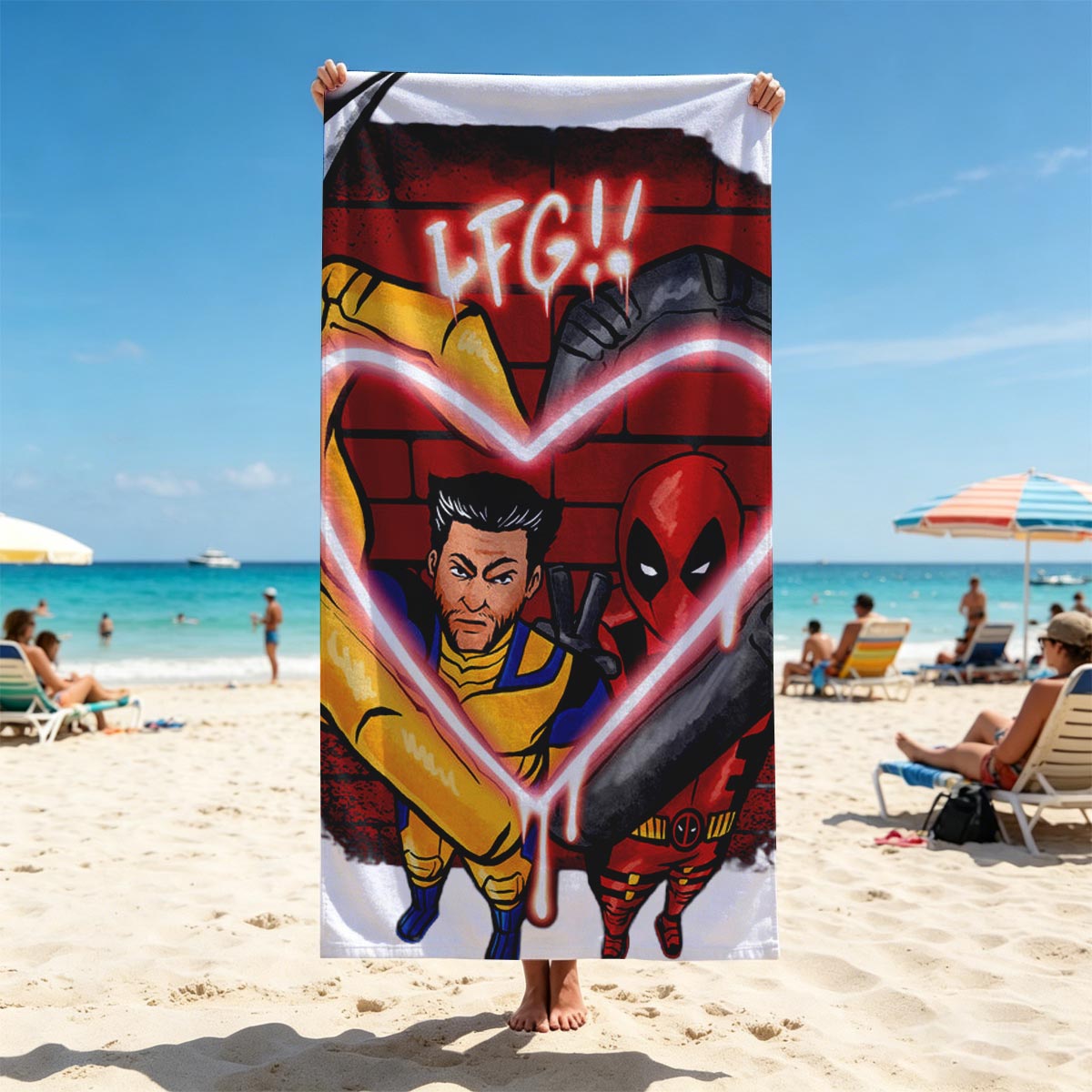 Wolverine and Deadpool Form Heart with 