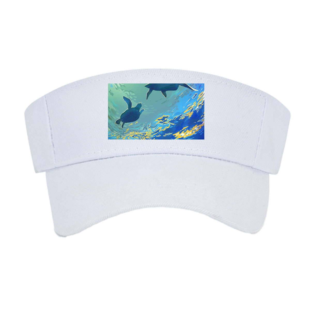 Sea Turtles Gliding Through Sunlit Waters -  Visor cap