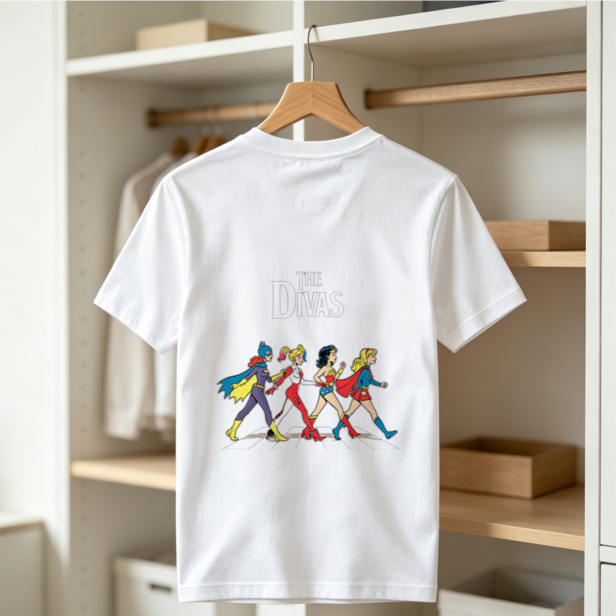 The Divas: Batgirl, Harley Quinn, Wonder Woman, Supergirl - Tee