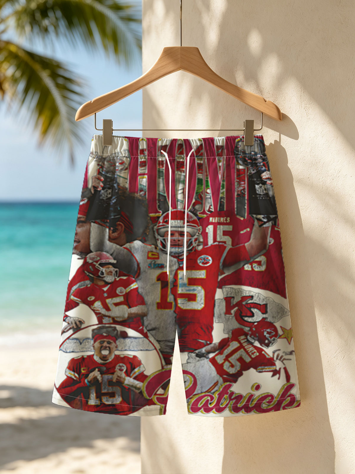 Patrick Mahomes: Kansas City Chiefs Quarterback, Super Bowl Champion, NFL Star -  Beach shorts