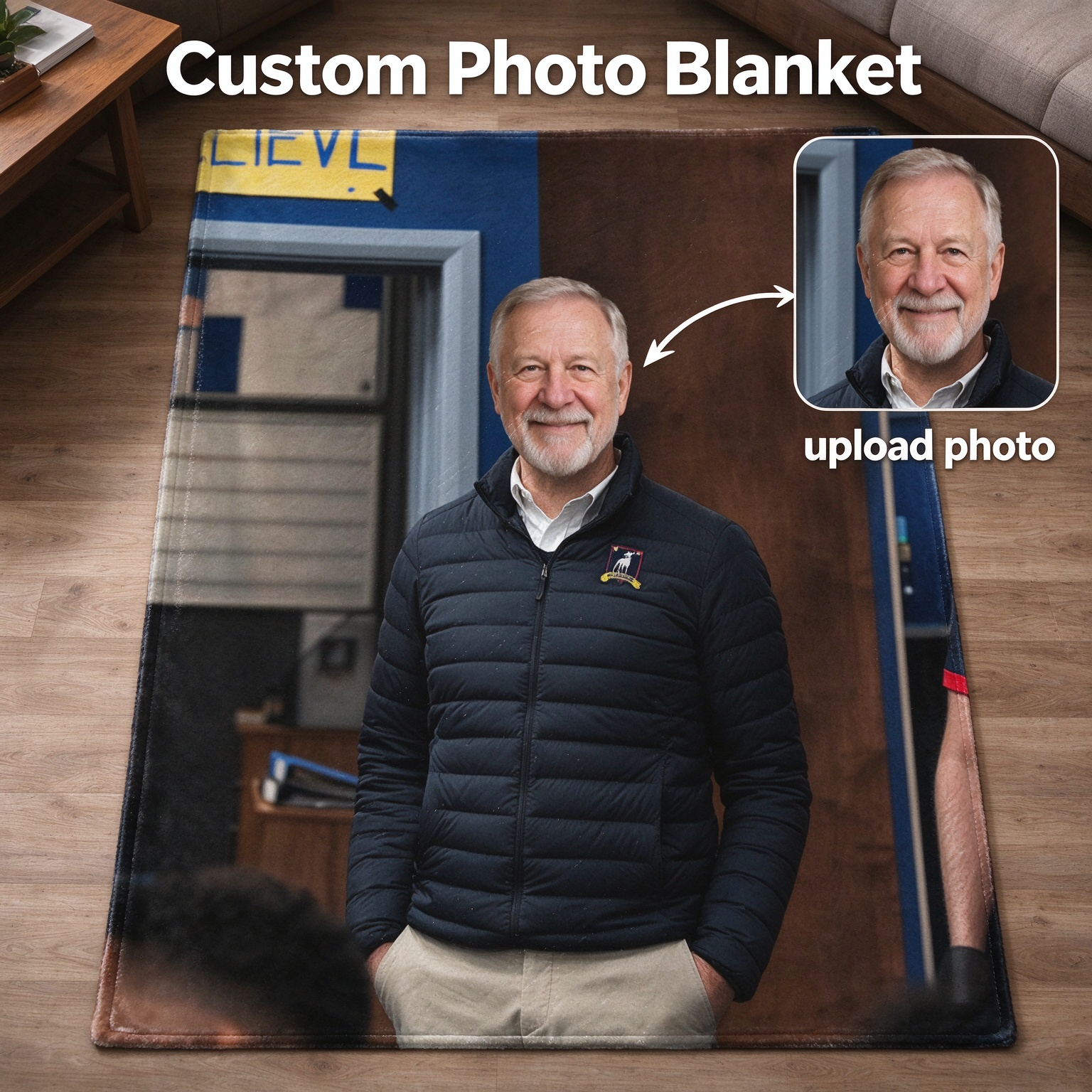 Custom Photo Blanket Personalized Picture Print Ultra Soft Flannel Throw Lightweight Cozy Gift Blanket for Couch Bed