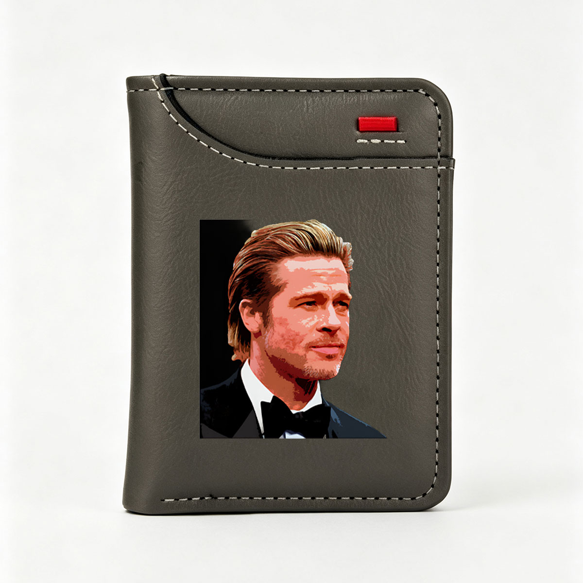 Brad Pitt in a Tuxedo Portrait - Vertical Style Wallet