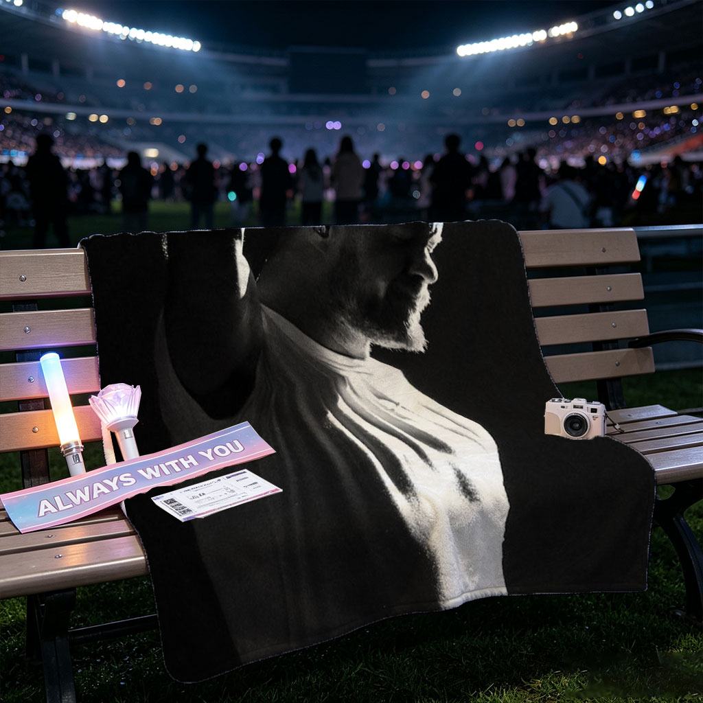Calvin Harris Live Performance in Black and White Silhouette - Blankets