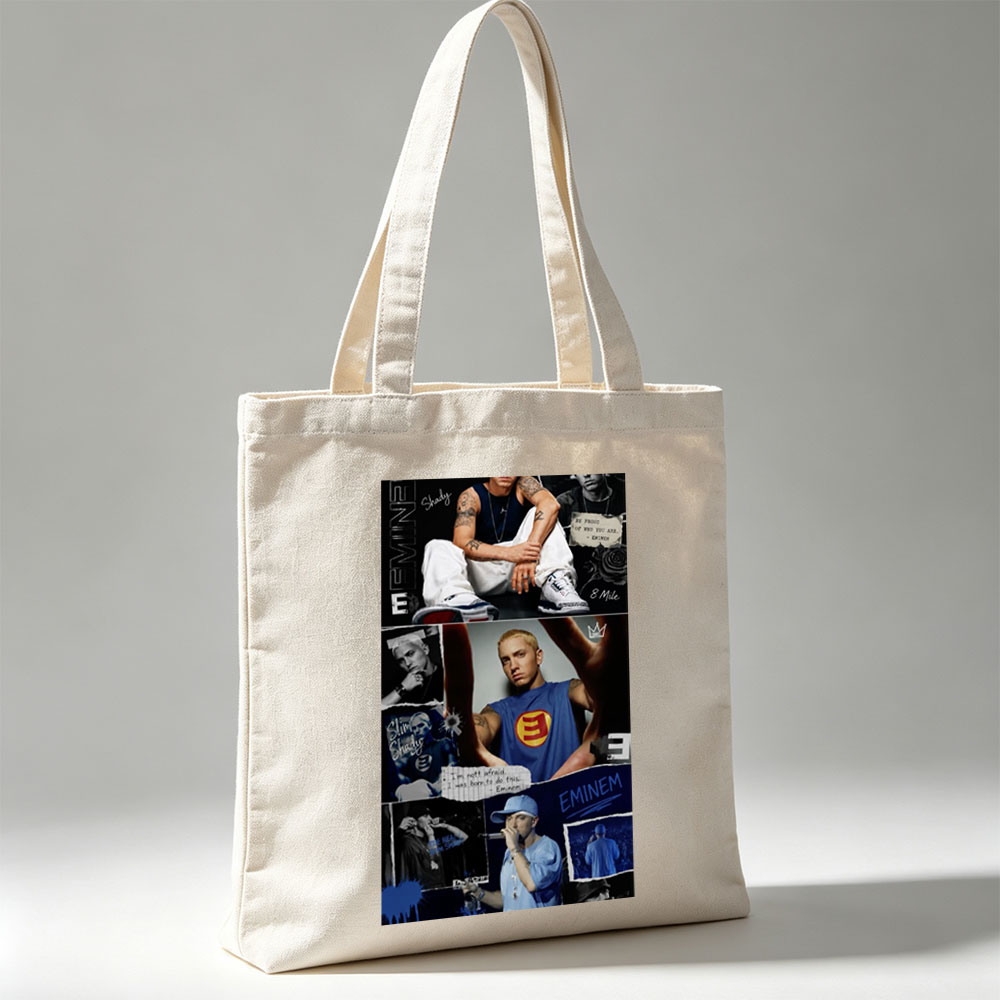Eminem Collage - Iconic Moments and Quotes from the Rap Legend - Canvas tote bags