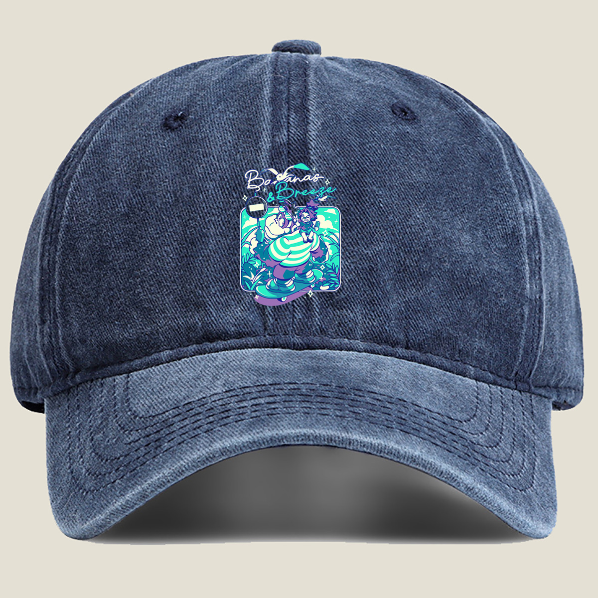 Bananas & Breeze: Wario and Birdo Adventure - Washed Denim - Baseball Cap