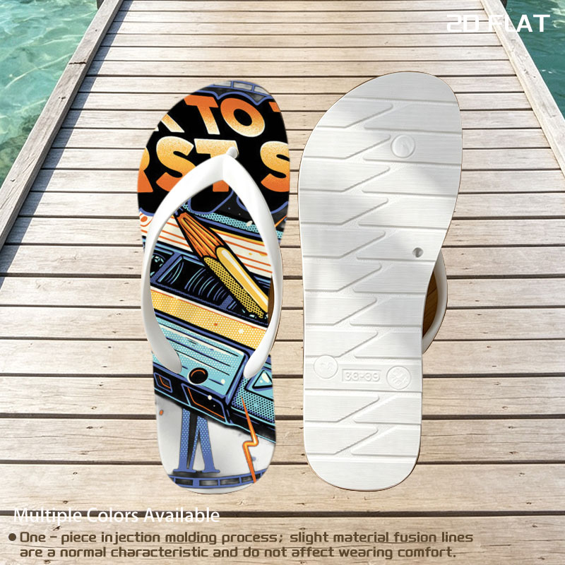 Back to the First Song: Cassette Tape with Pen and Clock Design -  flip-flops