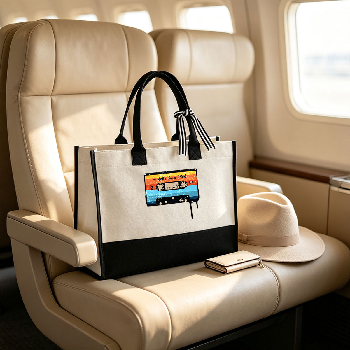 NWA Remix 1988 Cassette Tape Design - Canvas patchwork gift tote bag