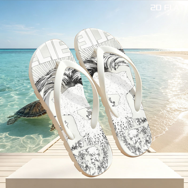 I Believe - Jesus Christ Portrait -  flip-flops