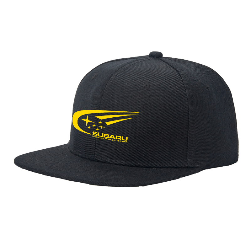 Flat Brim Baseball Cap Subaru World Rally Team Logo Print Streetwear Underground Skate Style for Basketball Court Skate Park Urban Riders Racers and Street Culture Enthusiasts