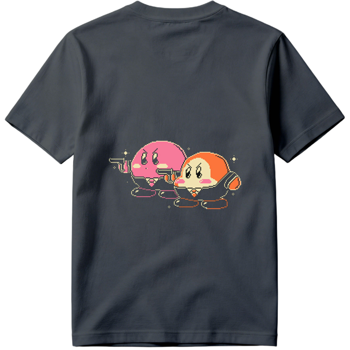 Kirby and Waddle Dee in Pixel Art Style - Tee