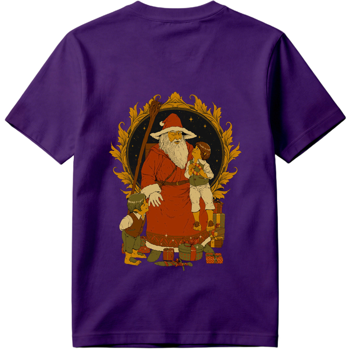 Santa Claus with Children and Gifts - Tee