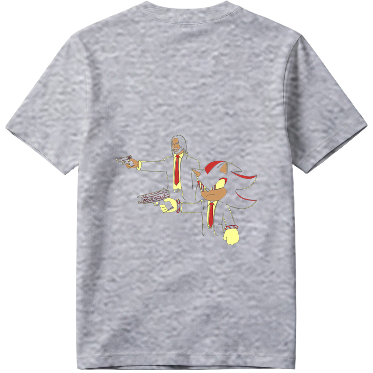 Sonic the Hedgehog and John Wick in Suit and Tie - Tee