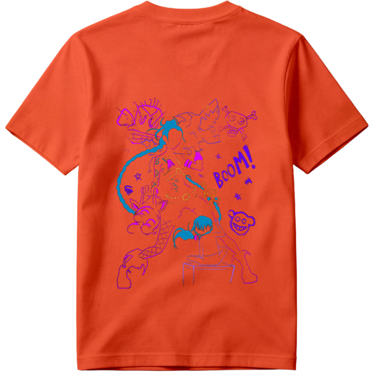 Doraemon and Friends in Neon Chaos: Boom! - Tee