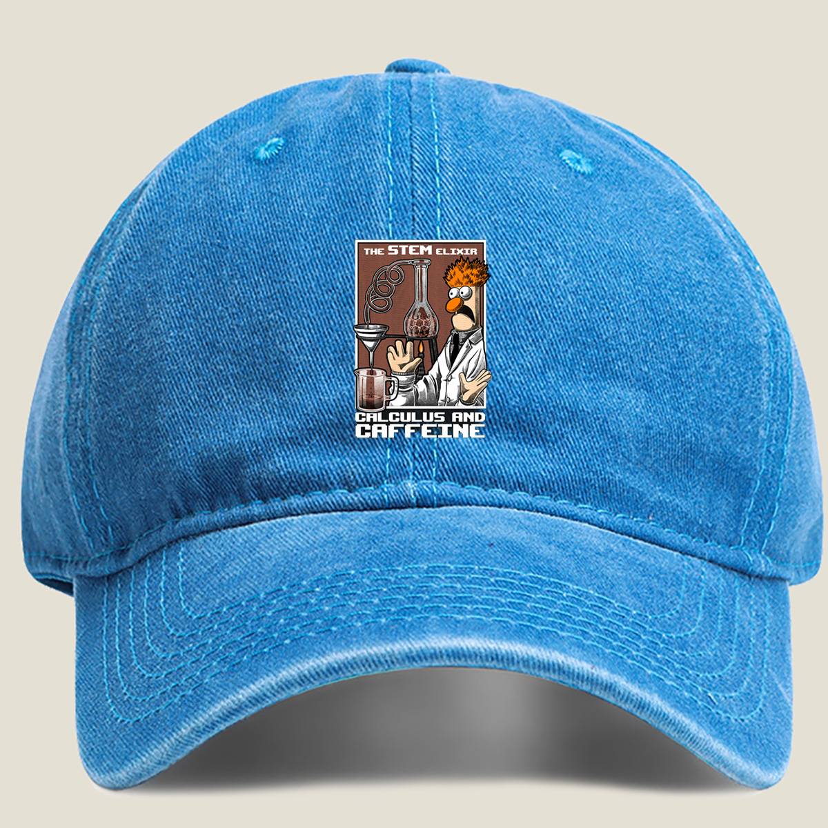 The STEM Elixir: Calculus and Caffeine - Washed Denim - Baseball Cap