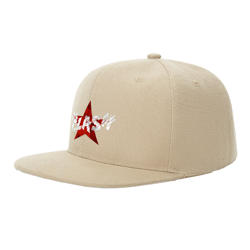 Flat Brim Baseball Cap Urban Clash Red Star Logo Streetwear Underground Skate Style Basketball Court Skate Park Hip Hop Rapper Streetwear Enthusiast