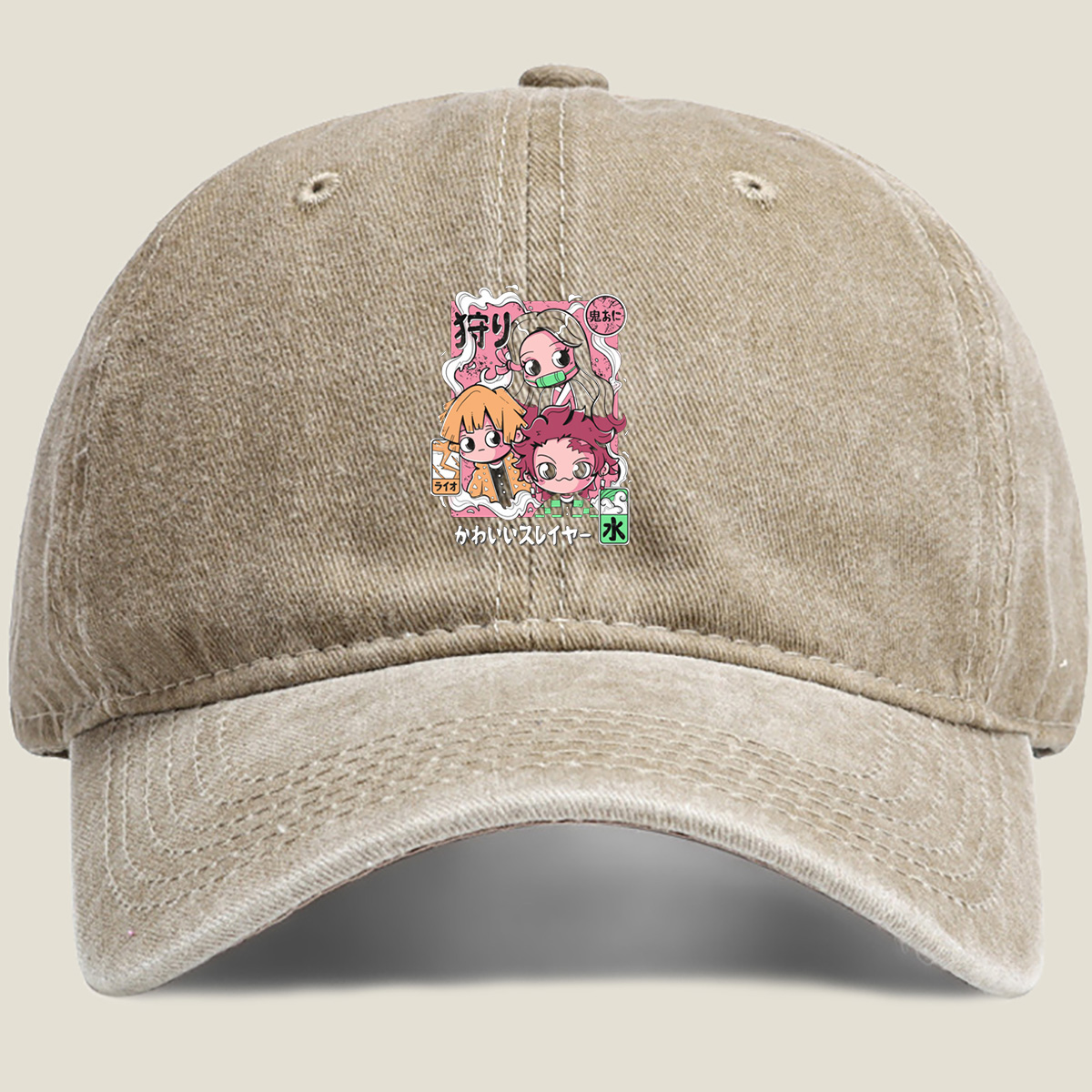 Cute Slayer: Nezuko, Zenitsu, and Tanjiro - Hat