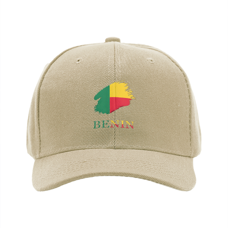 1pc New Baseball Cap with Benin Flag Print and Text Design Unisex Adjustable Hat for Outdoor Activities and Daily Wear Suitable for Adults Who Love National Culture and Fashion Styles