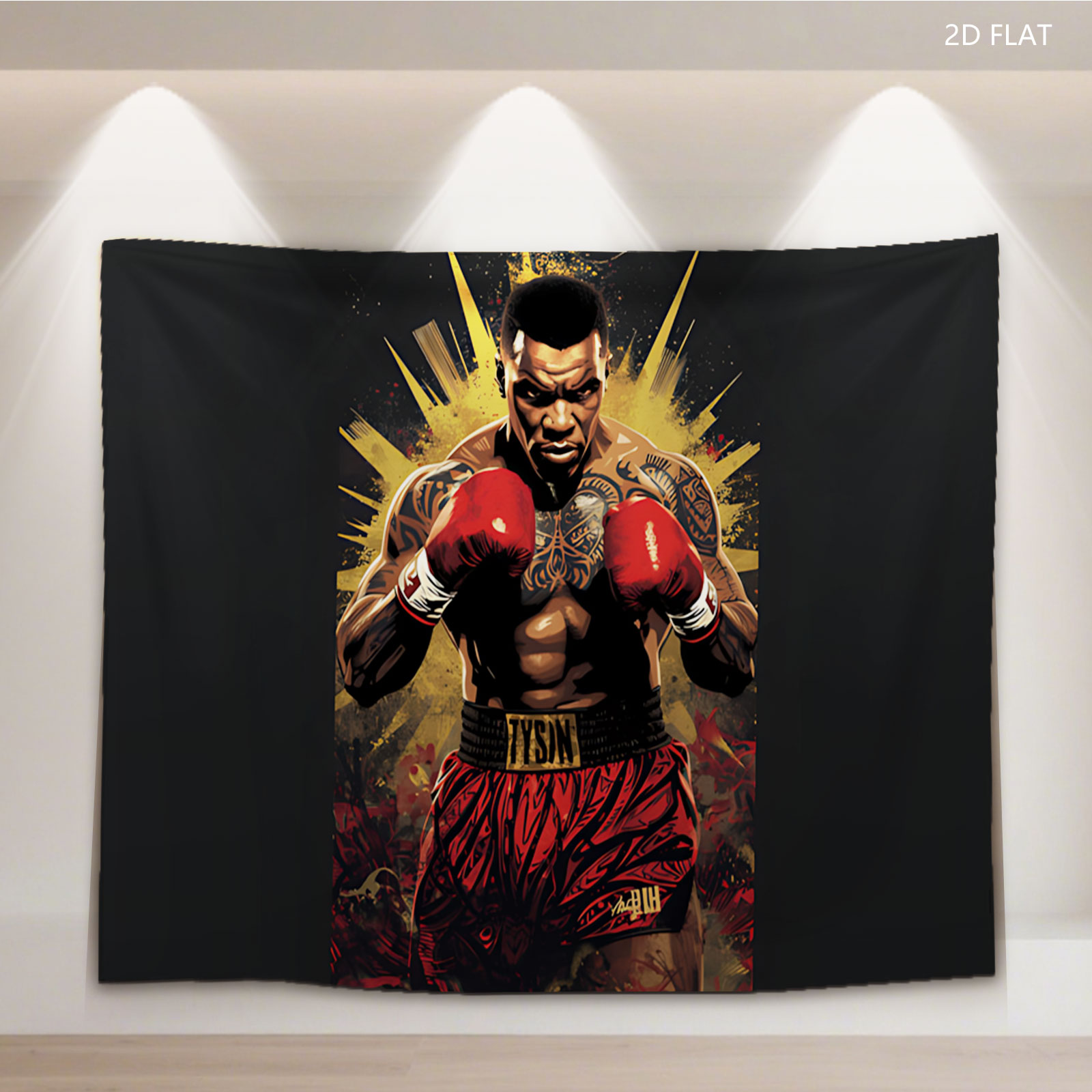 Mike Tyson: The Iron Mike in Boxing Glory - Tapestry