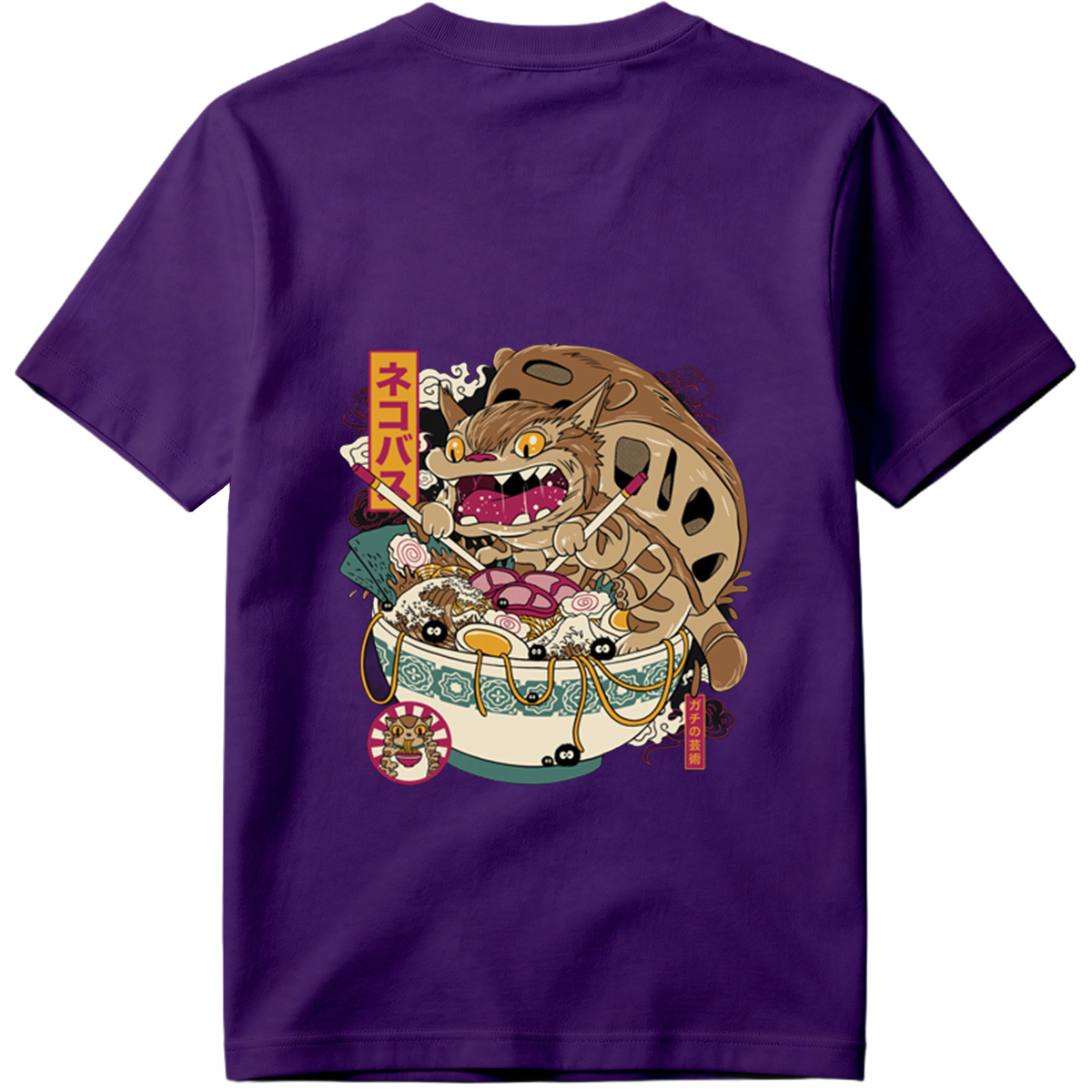 Neko Basu Ramen Cat Art - Tee