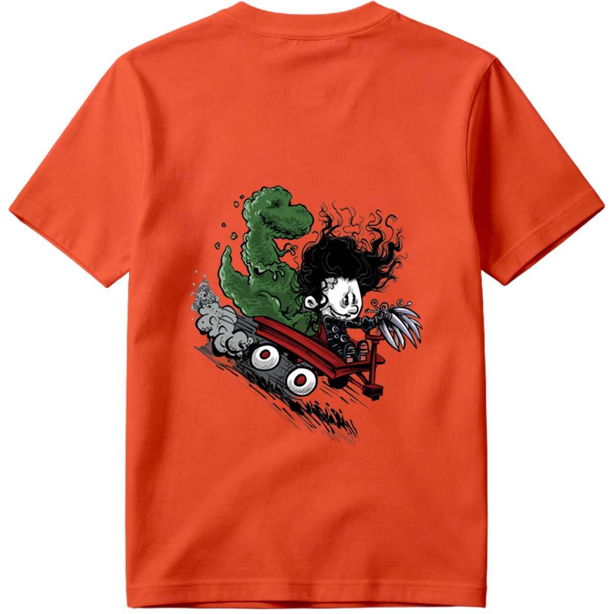 Coraline and the Green Monster in a Red Cart - Tee