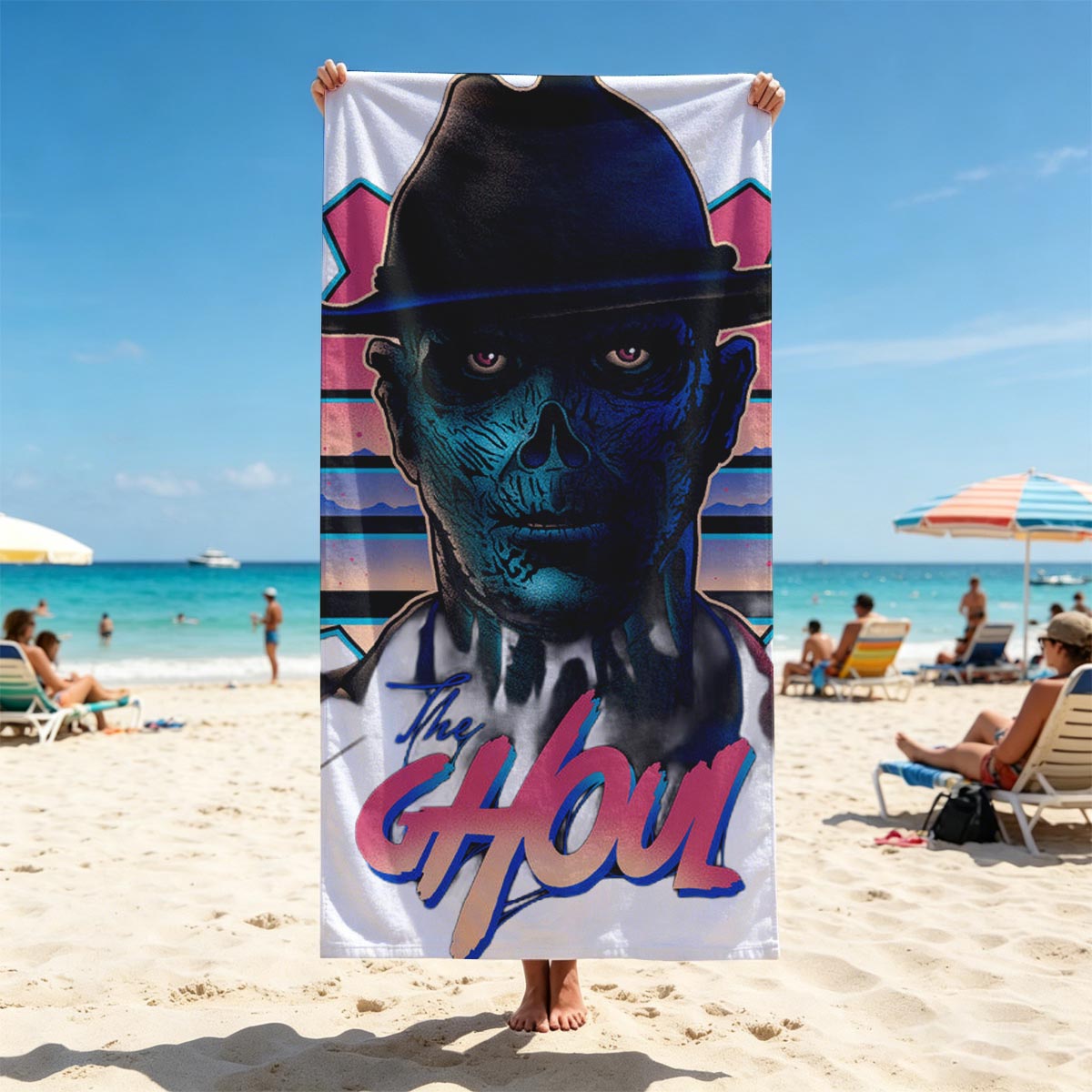 The Ghoul: A Post-Apocalyptic Western Icon - Beach towels