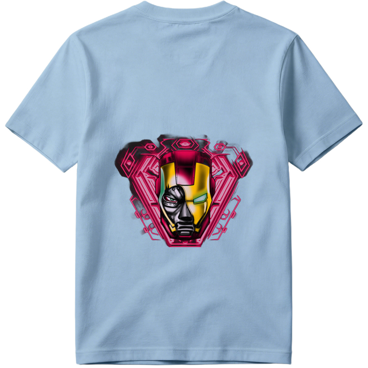 Iron Man and Black Panther Fusion Helmet Design - Tee