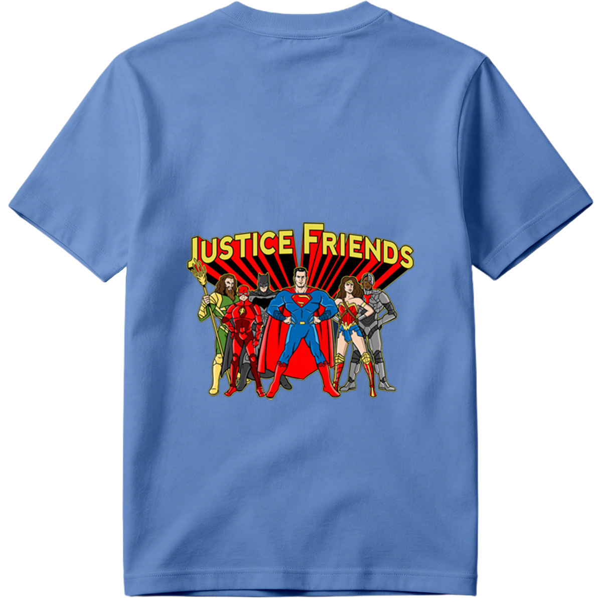 Justice League: Superman, Batman, Wonder Woman, The Flash, Aquaman, Cyborg - Tee