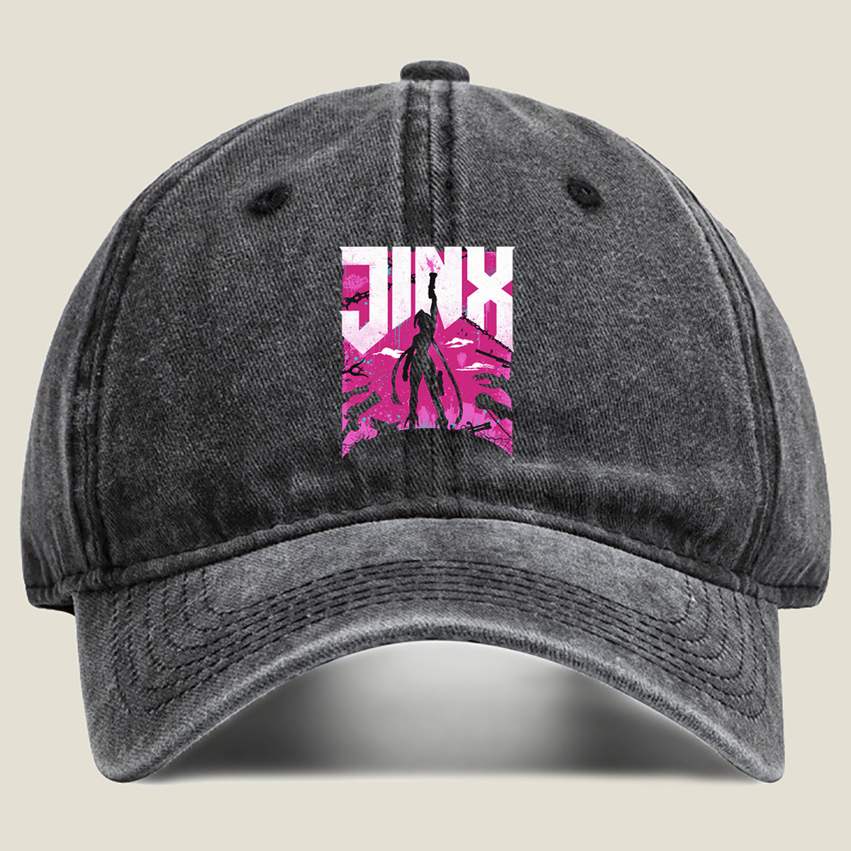 Jinx: The Rebel of Zaun - Washed Denim - Baseball Cap
