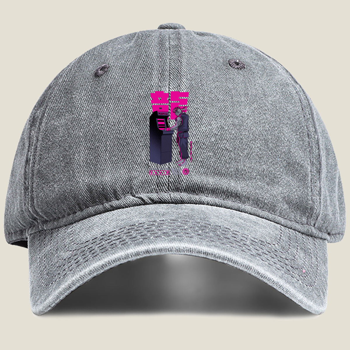Street Fighter Ryu Arcade - Washed Denim - Baseball Cap
