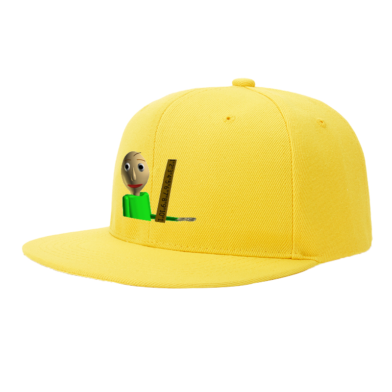 Flat Brim Baseball Cap Cartoon Character Measuring Tape Print Streetwear Underground Skate Style Basketball Court Skate Park Urban Outfit for Skaters Rappers Streetwear Enthusiasts