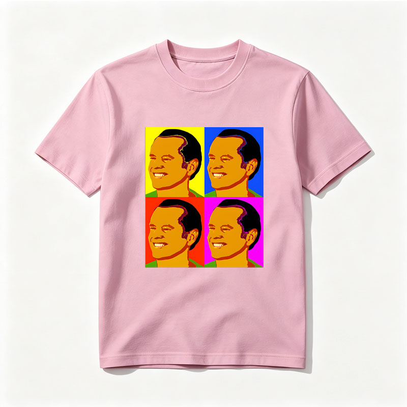 Pop Art Portrait of a Smiling Man in Four Color Blocks - Tee