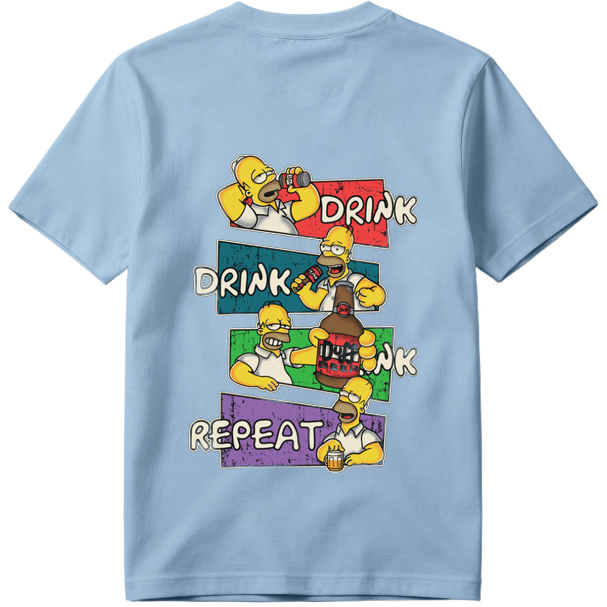 The Simpsons Homer Drink Duff Beer Repeat - Tee