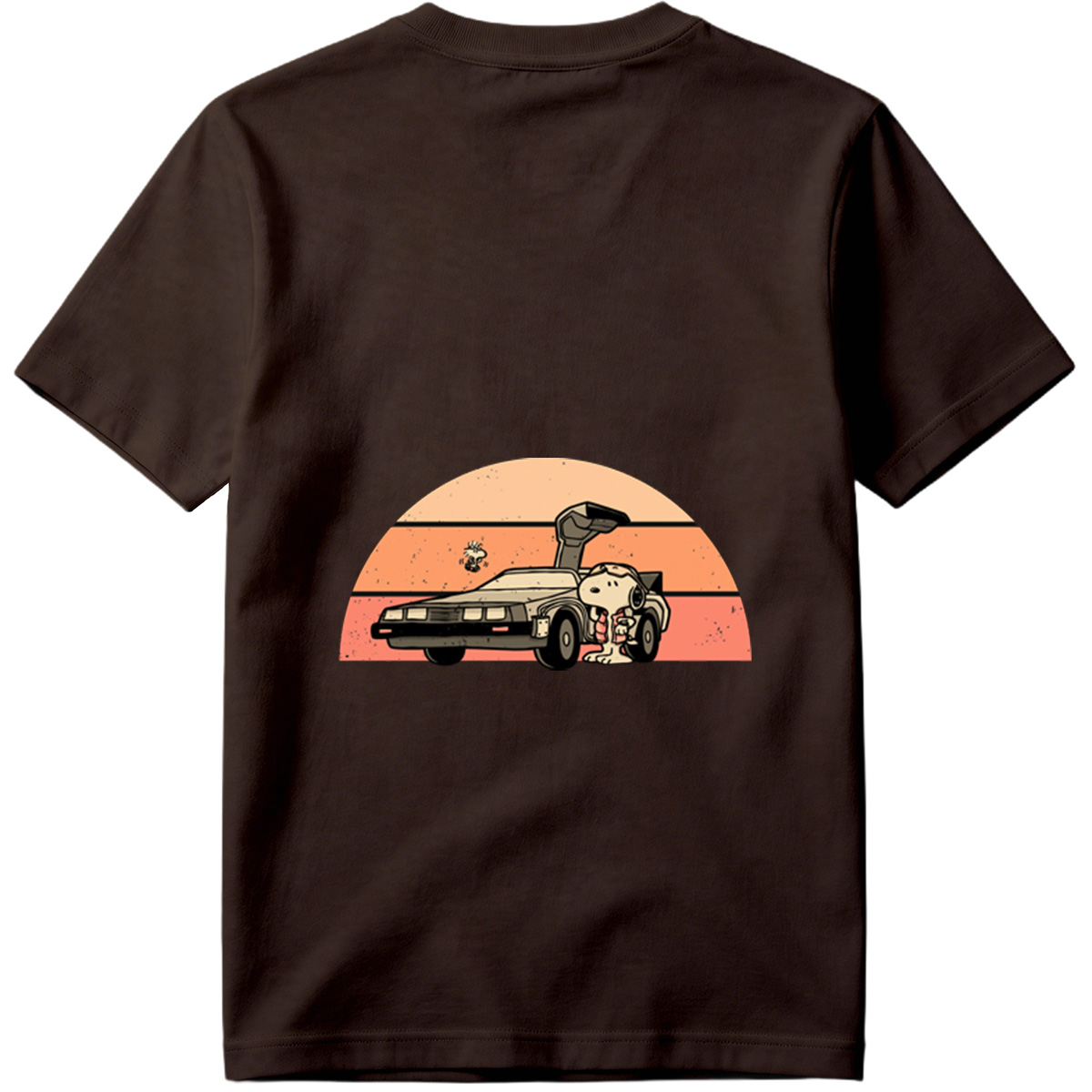 Snoopy and Woodstock in a DeLorean - Tee