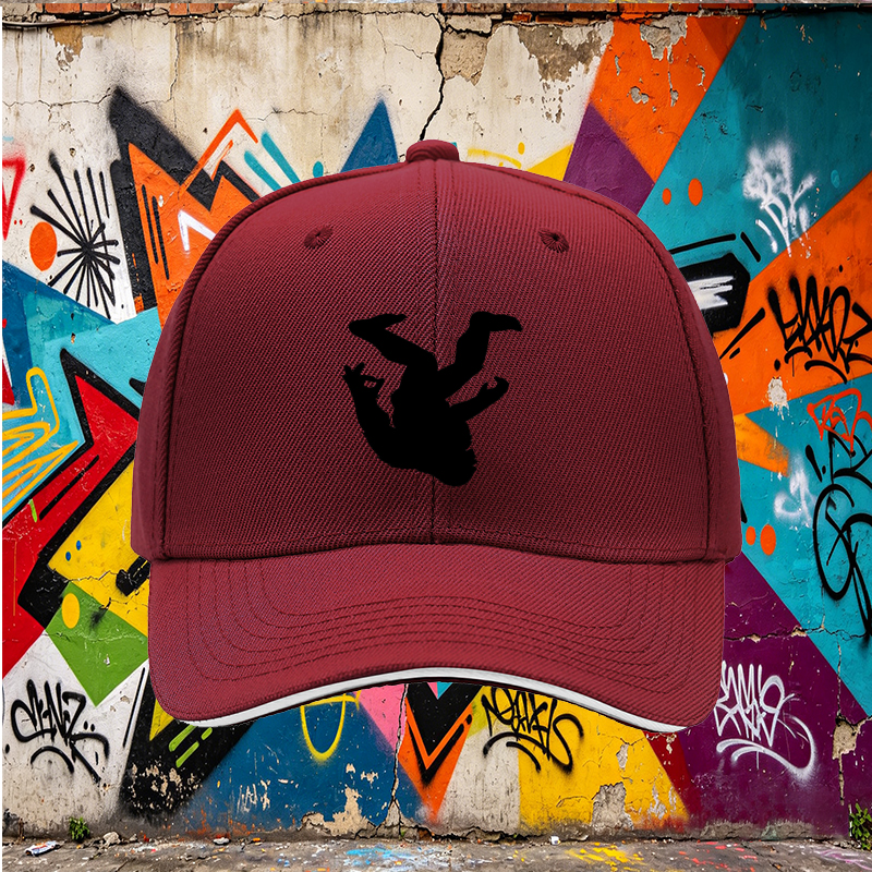 Unisex Classic Sandwich Hat with Bigfoot Silhouette Print - Lightweight Cotton Cap for Outdoor Adventures, Hiking, Camping, and Casual Wear - Perfect for Nature Enthusiasts and Adventure Seekers