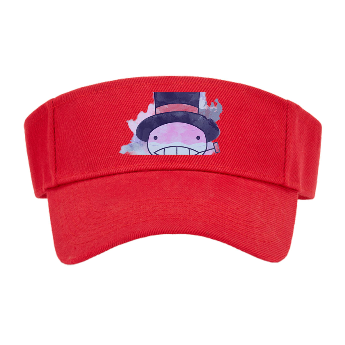 Whimsical Character with Top Hat and Bow Tie -  Visor cap