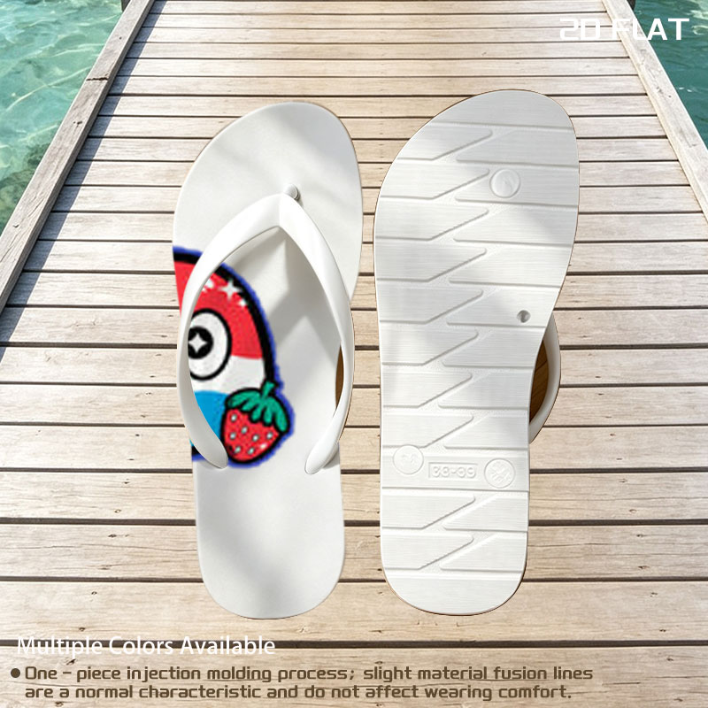 Pac-Man and Colorful Ice Cream Characters in Summer Vibes -  flip-flops