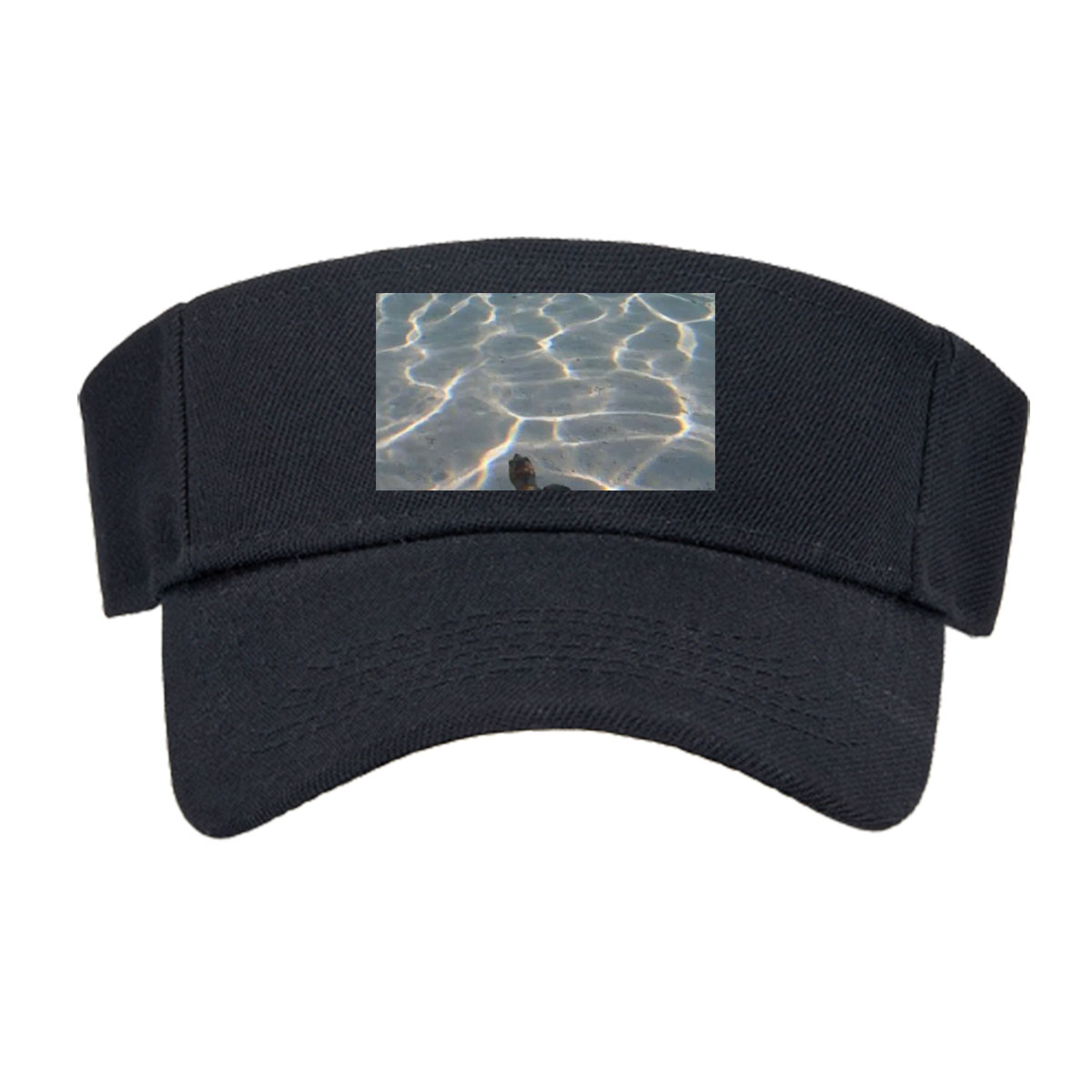 Sea turtle swimming over sandy ocean floor with sunlit ripples -  Visor cap