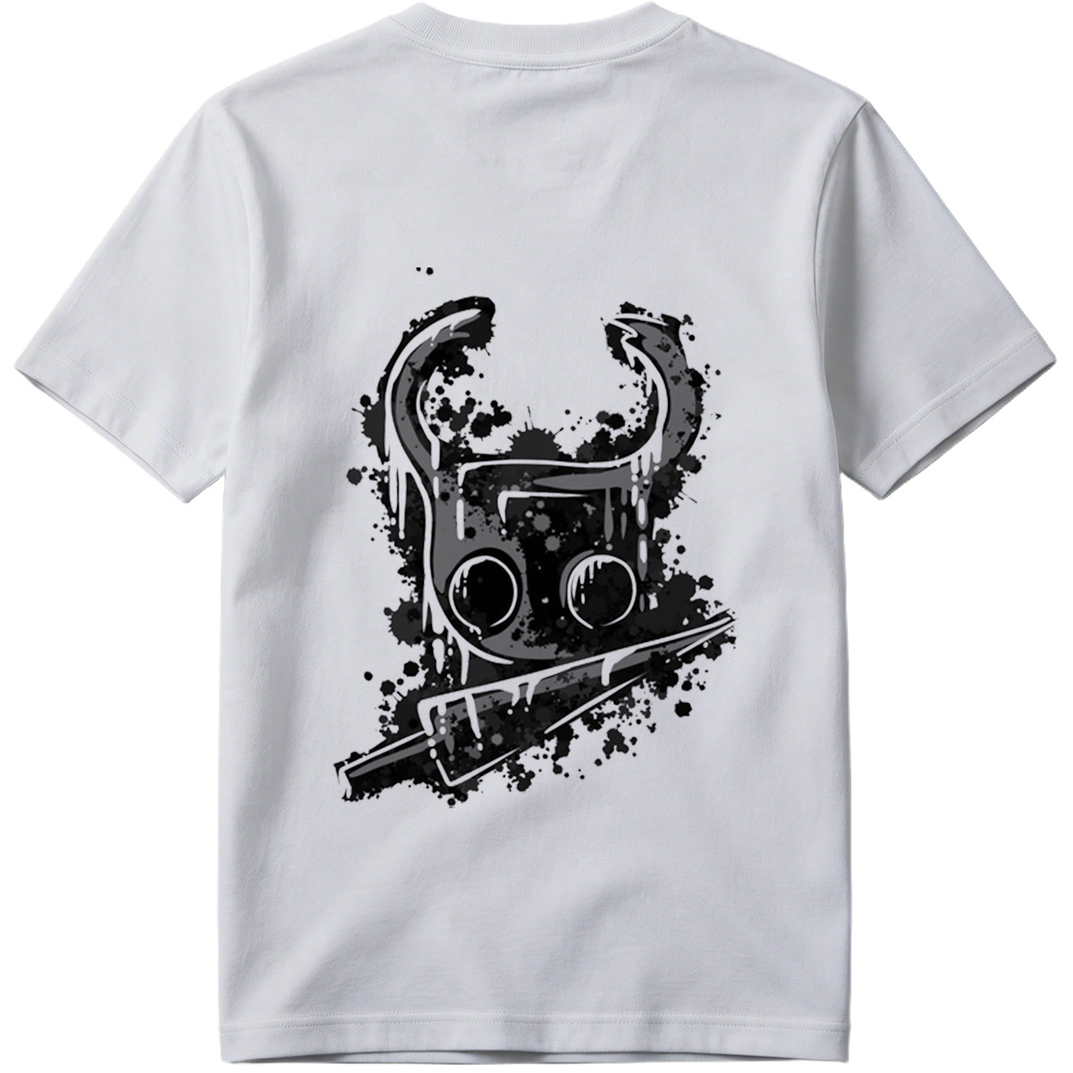 Gas Mask with Horns and Knife - Tee