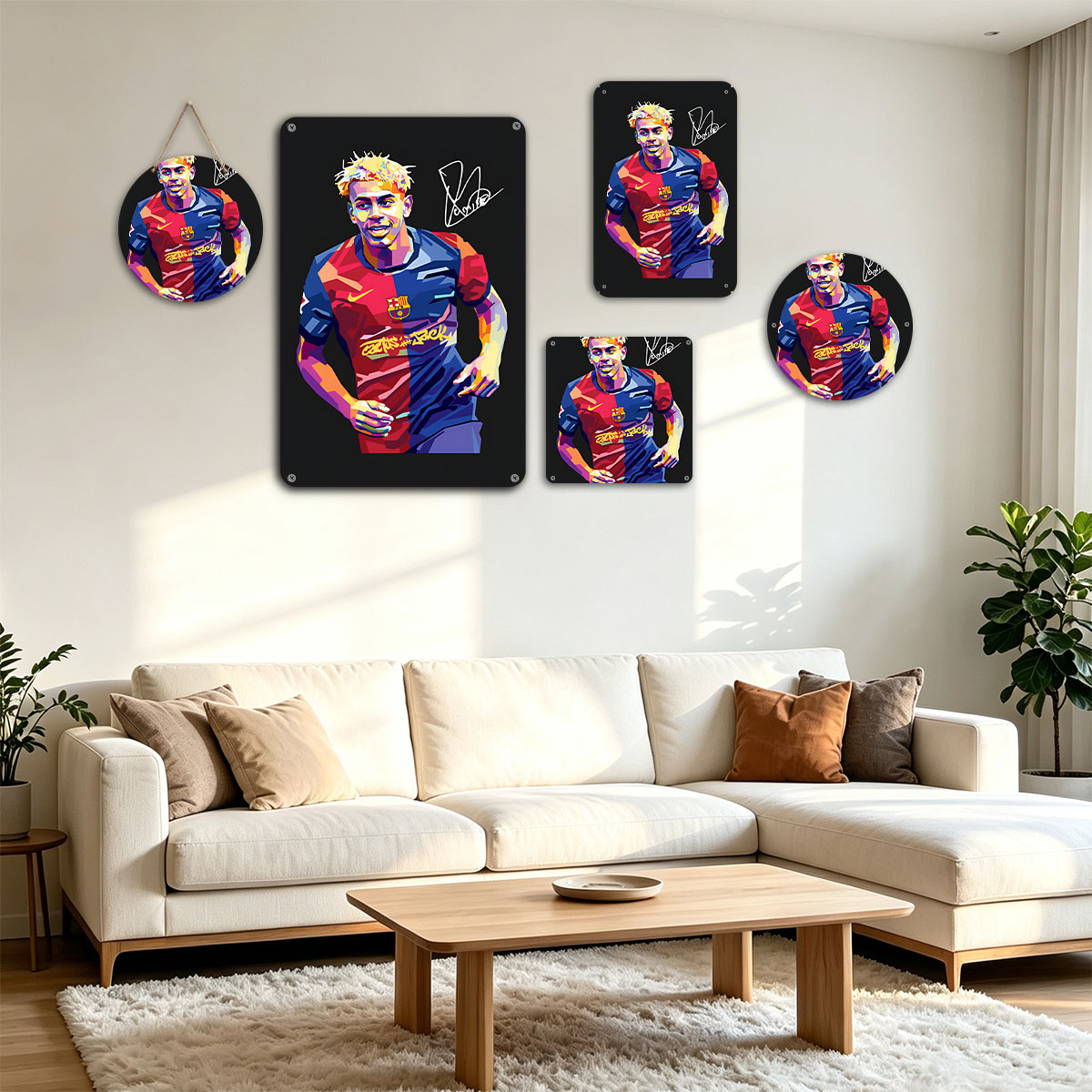 Lamine Yamal in FC Barcelona Jersey, Artistic Portrait - painting