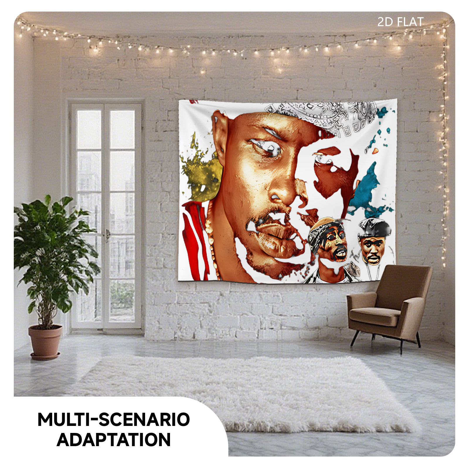 Wood Harris: Urban Icon with Bandana and Camo Style - Tapestry