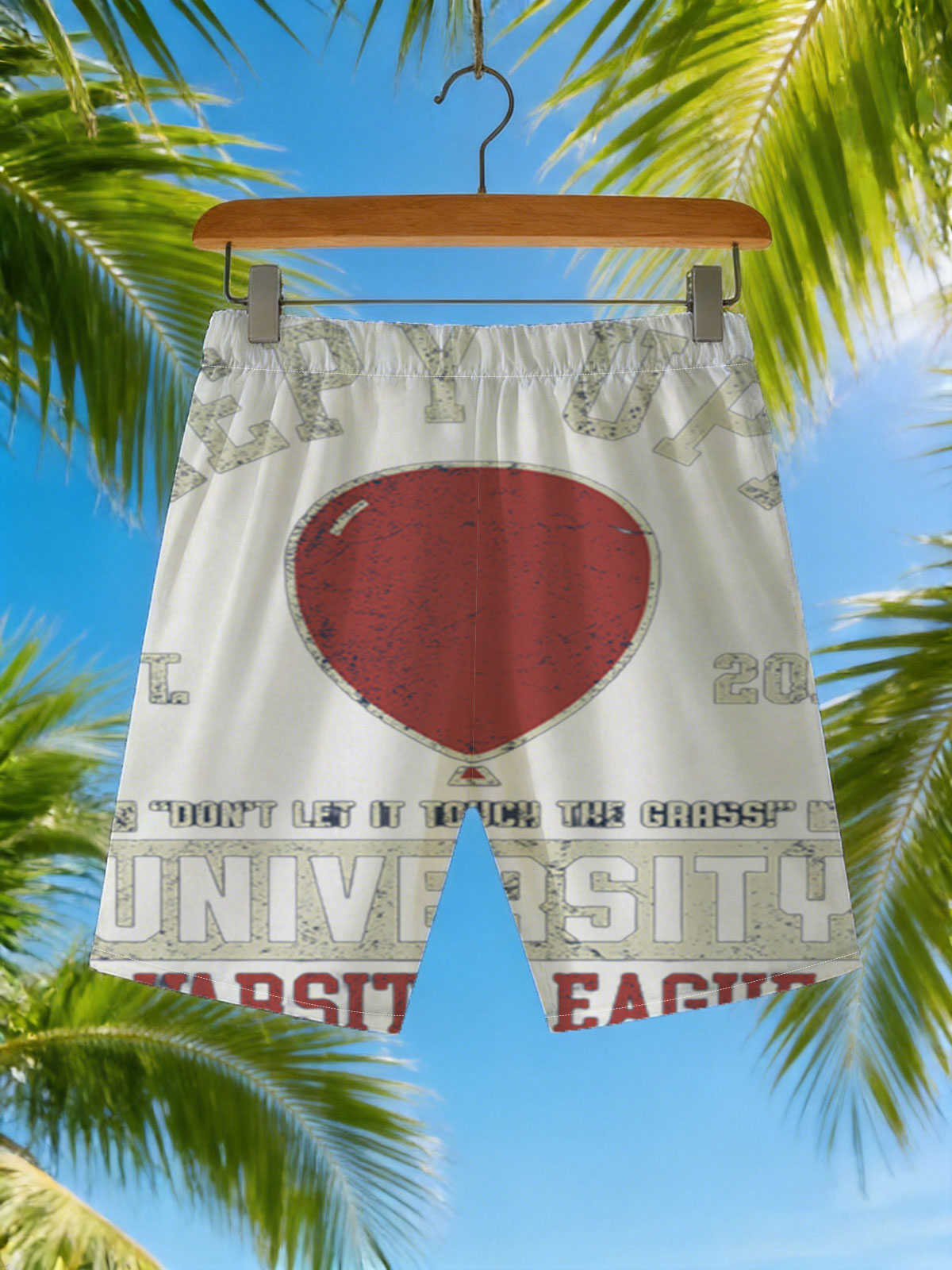 Keepy Uppy University Varsity League: Don't Let It Touch the Grass! -  Beach shorts