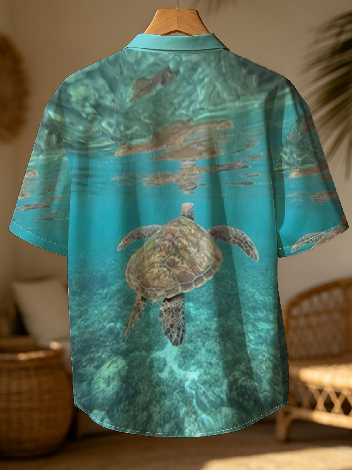 Sea Turtle Swimming in Clear Blue Waters -  Shirt