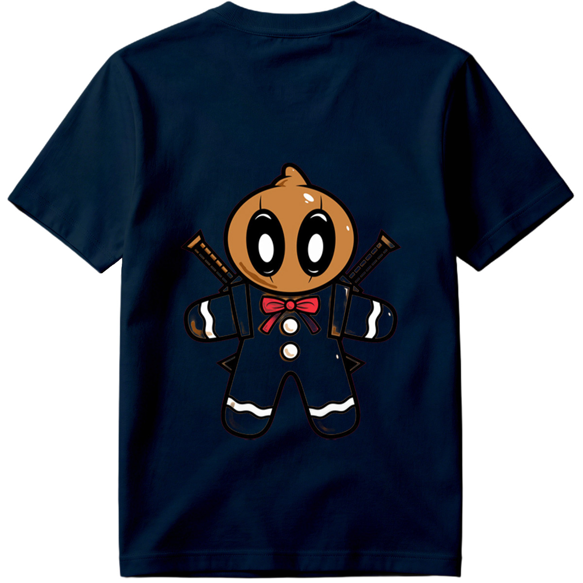 Gingerbread Ninja with Crossed Swords - Tee