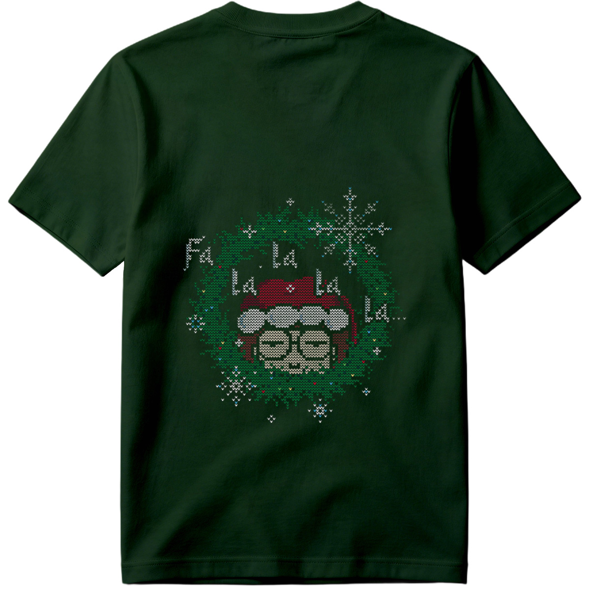 Santa Claus in a Christmas Wreath - Tee