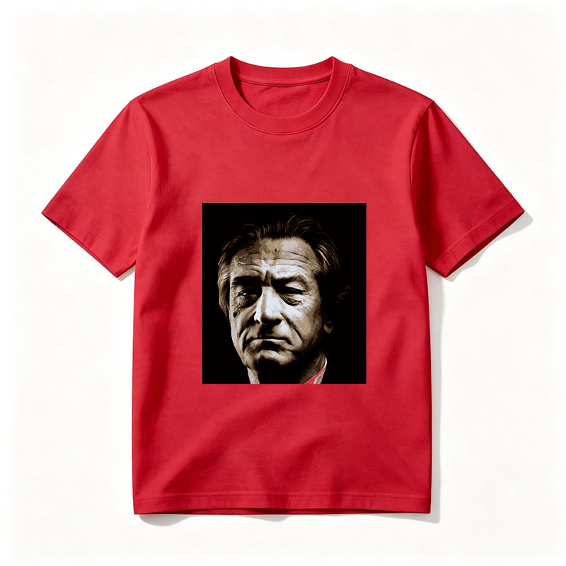 Robert De Niro in a dramatic close-up portrait - Tee
