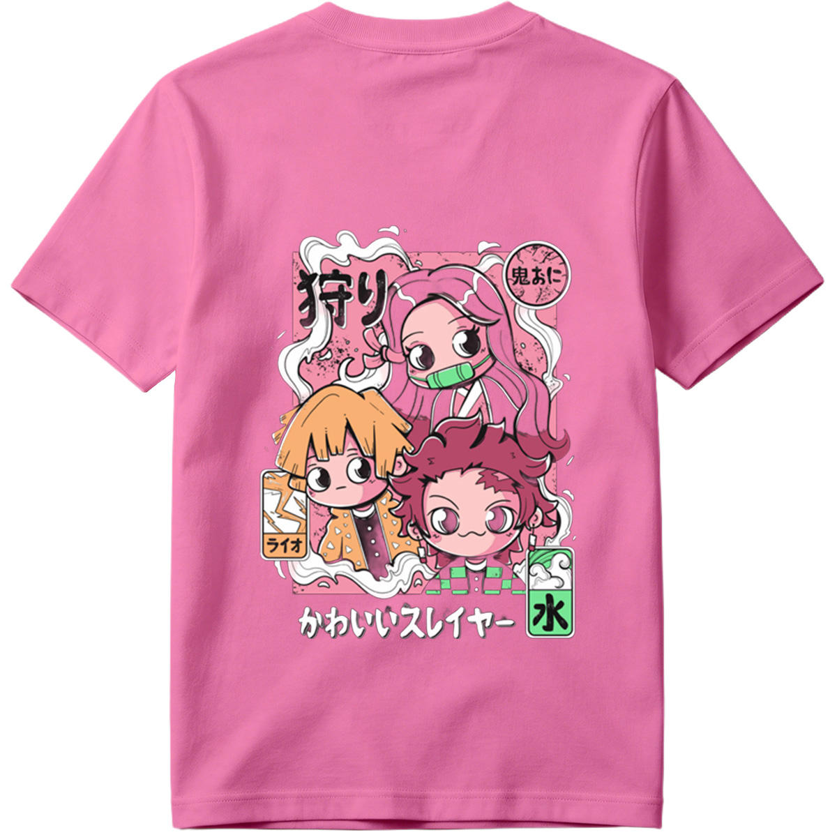 Cute Slayer: Nezuko, Zenitsu, and Tanjiro - Tee